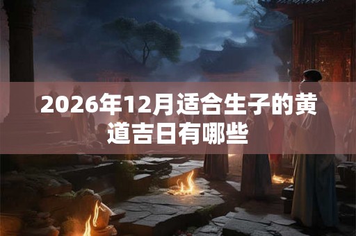 2026年12月适合生子的黄道吉日有哪些 2026年12月适合生子的黄道吉日有哪些