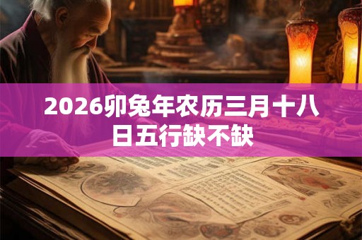 2026卯兔年农历三月十八日五行缺不缺 2026卯兔年农历三月十八日五行缺不缺