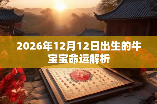 2026年12月12日出生的牛宝宝命运解析 2026年12月12日出生的牛宝宝命运解析