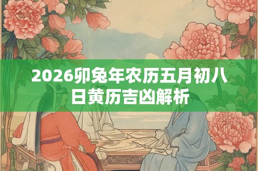 2026卯兔年农历五月初八日黄历吉凶解析 2026卯兔年农历五月初八日黄历吉凶解析