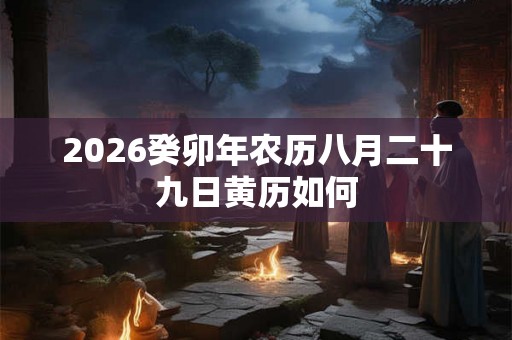 2026癸卯年农历八月二十九日黄历如何