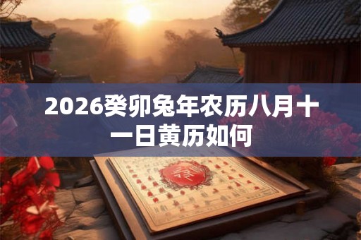 2026癸卯兔年农历八月十一日黄历如何 2026癸卯兔年农历八月十一日黄历如何