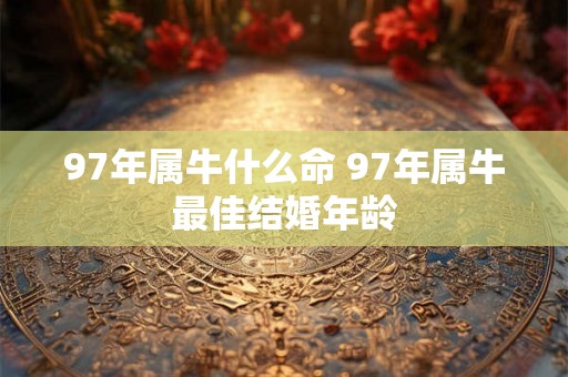 97年属牛什么命 97年属牛最佳结婚年龄