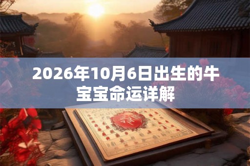 2026年10月6日出生的牛宝宝命运详解