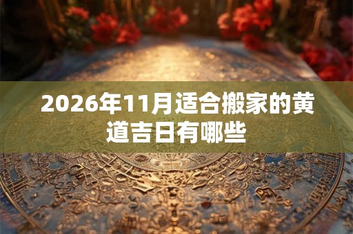 2026年11月适合搬家的黄道吉日有哪些 2026年11月适合搬家的黄道吉日有哪些