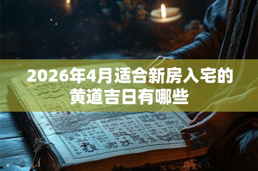 2026年4月适合新房入宅的黄道吉日有哪些 2026年4月适合新房入宅的黄道吉日有哪些