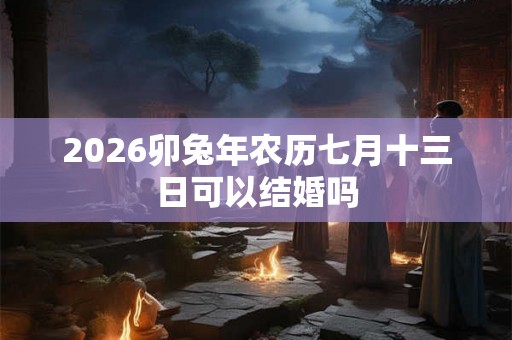 2026卯兔年农历七月十三日可以结婚吗 2026卯兔年农历七月十三日可以结婚吗