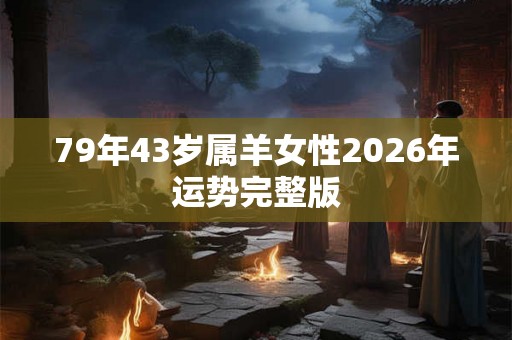 79年43岁属羊女性2026年运势完整版