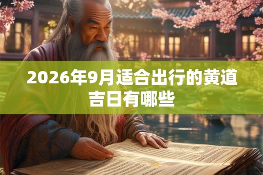 2026年9月适合出行的黄道吉日有哪些 2026年9月适合出行的黄道吉日有哪些