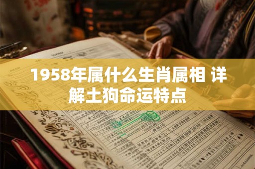 1958年属什么生肖属相 详解土狗命运特点