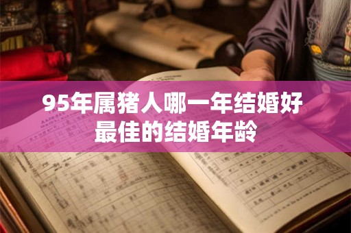 95年属猪人哪一年结婚好 最佳的结婚年龄 95年属猪人哪一年结婚好 最佳的结婚年龄