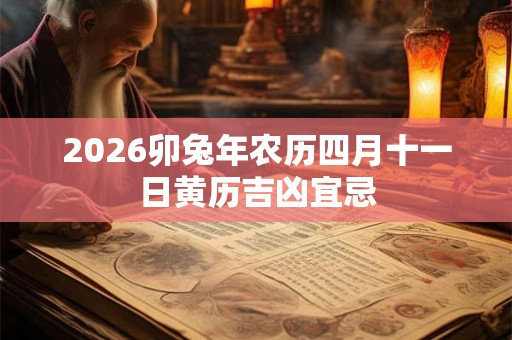 2026卯兔年农历四月十一日黄历吉凶宜忌