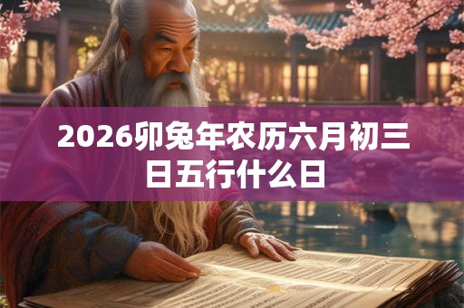 2026卯兔年农历六月初三日五行什么日 2026卯兔年农历六月初三日五行什么日