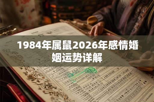 1984年属鼠2026年感情婚姻运势详解 1984年属鼠2026年感情婚姻运势详解