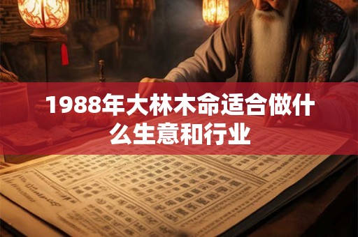 1988年大林木命适合做什么生意和行业 1988年大林木命适合做什么生意和行业