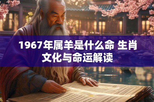 1967年属羊是什么命 生肖文化与命运解读 1967年属羊是什么命 生肖文化与命运解读
