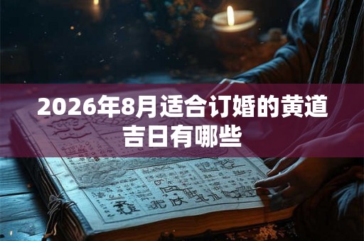 2026年8月适合订婚的黄道吉日有哪些
