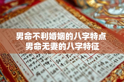 男命不利婚姻的八字特点 男命无妻的八字特征 男命不利婚姻的八字特点 男命无妻的八字特征
