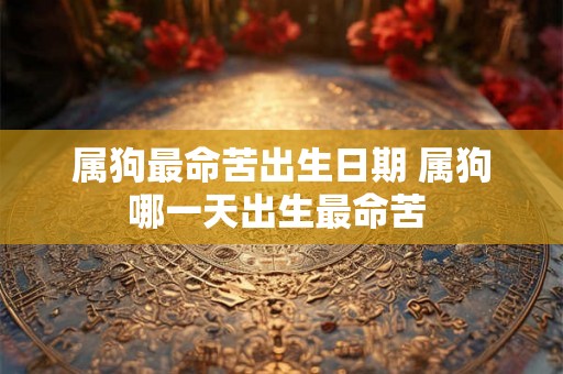 属狗最命苦出生日期 属狗哪一天出生最命苦 