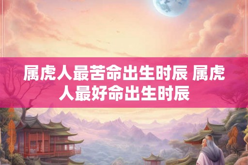 属虎人最苦命出生时辰 属虎人最好命出生时辰 属虎人最苦命出生时辰 属虎人最好命出生时辰