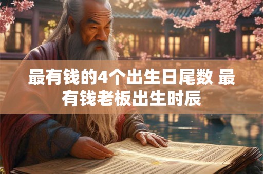 最有钱的4个出生日尾数 最有钱老板出生时辰