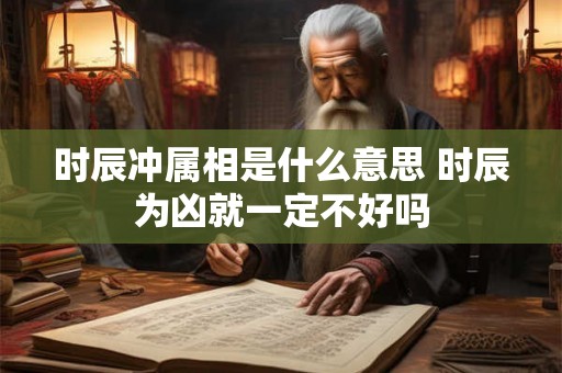 时辰冲属相是什么意思 时辰为凶就一定不好吗
