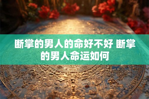 断掌的男人的命好不好 断掌的男人命运如何
