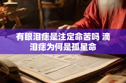 有眼泪痣是注定命苦吗 滴泪痣为何是孤星命