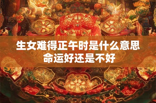 生女难得正午时是什么意思 命运好还是不好 生女难得正午时是什么意思 命运好还是不好