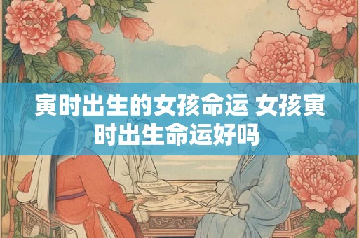 寅时出生的女孩命运 女孩寅时出生命运好吗 寅时出生的女孩命运 女孩寅时出生命运好吗