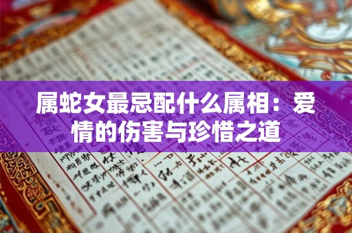 属蛇女最忌配什么属相：爱情的伤害与珍惜之道