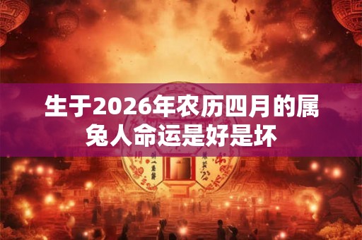 生于2026年农历四月的属兔人命运是好是坏