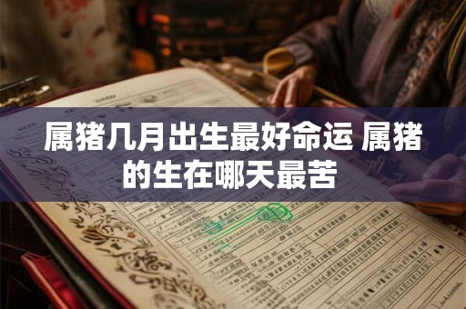 属猪几月出生最好命运 属猪的生在哪天最苦 