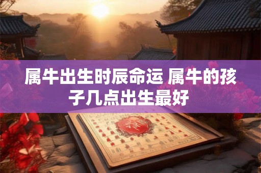 属牛出生时辰命运 属牛的孩子几点出生最好 属牛出生时辰命运 属牛的孩子几点出生最好