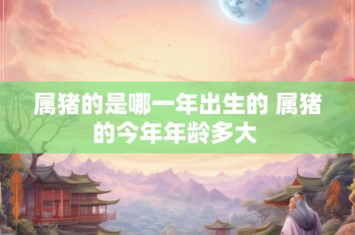 属猪的是哪一年出生的 属猪的今年年龄多大 属猪的是哪一年出生的 属猪的今年年龄多大