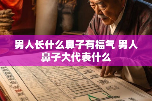 男人长什么鼻子有福气 男人鼻子大代表什么 男人长什么鼻子有福气 男人鼻子大代表什么