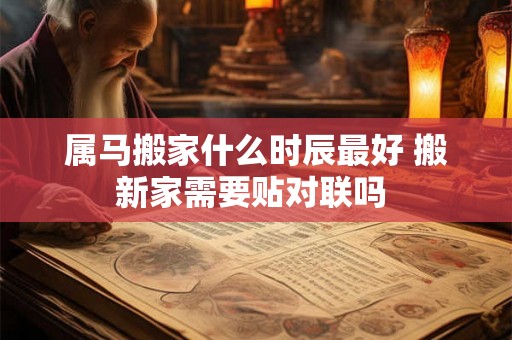 属马搬家什么时辰最好 搬新家需要贴对联吗 属马搬家什么时辰最好 搬新家需要贴对联吗
