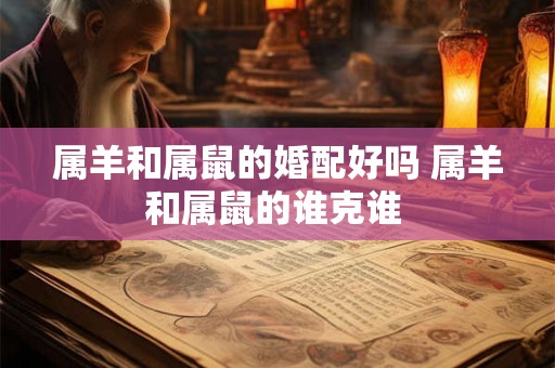属羊和属鼠的婚配好吗 属羊和属鼠的谁克谁 属羊和属鼠的婚配好吗 属羊和属鼠的谁克谁