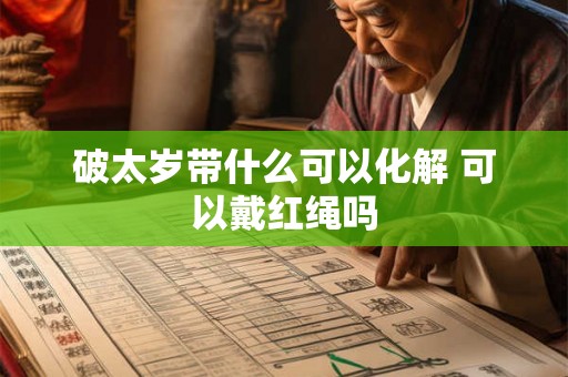 破太岁带什么可以化解 可以戴红绳吗 破太岁带什么可以化解 可以戴红绳吗