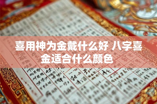 喜用神为金戴什么好 八字喜金适合什么颜色 喜用神为金戴什么好 八字喜金适合什么颜色