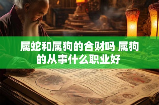 属蛇和属狗的合财吗 属狗的从事什么职业好 属蛇和属狗的合财吗 属狗的从事什么职业好