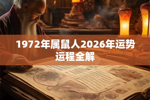 1972年属鼠人2026年运势运程全解 1972年属鼠人2026年运势运程全解