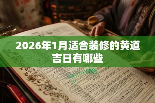 2026年1月适合装修的黄道吉日有哪些