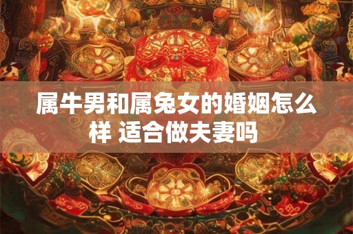 属牛男和属兔女的婚姻怎么样 适合做夫妻吗 属牛男和属兔女的婚姻怎么样 适合做夫妻吗