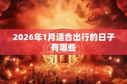 2026年1月适合出行的日子有哪些 2026年1月适合出行的日子有哪些