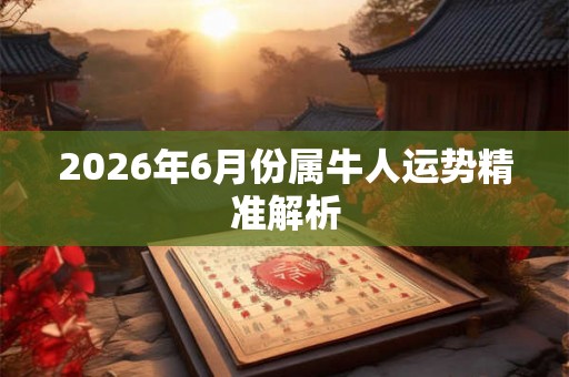 2026年6月份属牛人运势精准解析 2026年6月份属牛人运势精准解析
