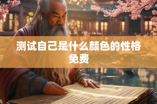 测试自己是什么颜色的性格免费