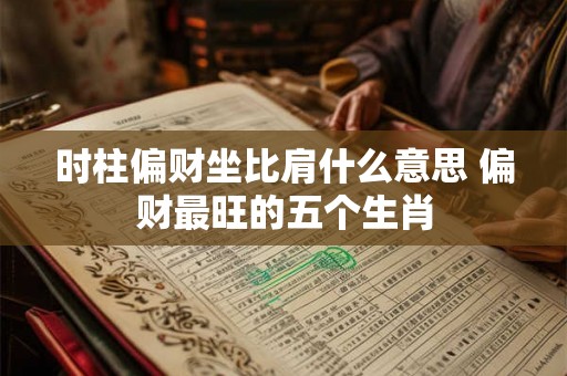 时柱偏财坐比肩什么意思 偏财最旺的五个生肖