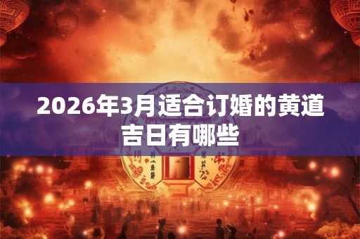 2026年3月适合订婚的黄道吉日有哪些