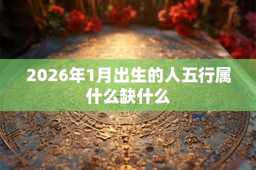 2026年1月出生的人五行属什么缺什么